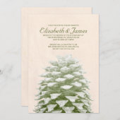 Invitations de noces de pin blanc (Devant / Derrière)