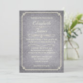 Invitations de noces en damas d'argent (Debout devant)