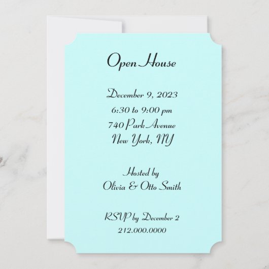 Invitations de Noël (Dos)