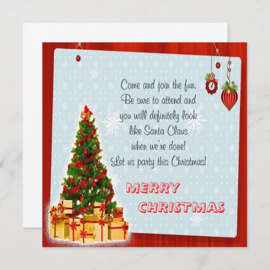 Invitations de Noël (Devant / Derrière)