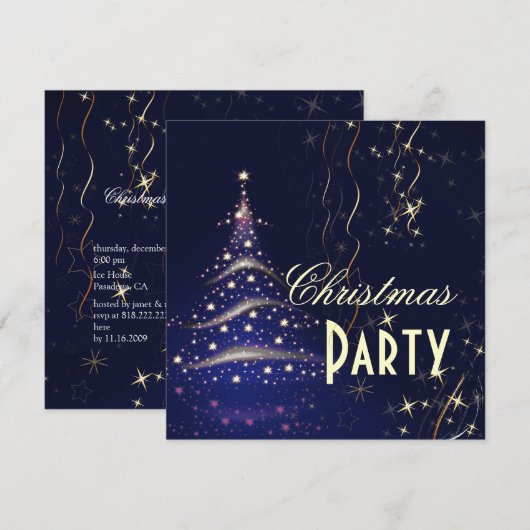 Invitations de Noël (Devant / Derrière)