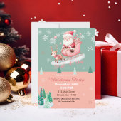 Invitations de Noël à la belle Père Noël