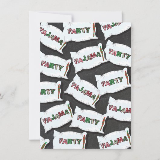 Invitations de Noël au Pyjama Party (Dos)