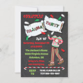 Invitations de Noël au Pyjama Party (Devant)