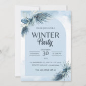 Invitations de Noël aux Berries rouges d'hiver. (Devant)