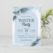 Invitations de Noël aux Berries rouges d'hiver. (Debout devant)