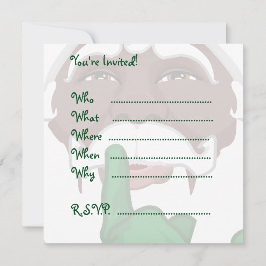 Invitations de Noël aux Père Noël d'Amérique Afric (Dos)