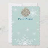 Invitations de Noël avec ornements et flocon de ne (Dos)