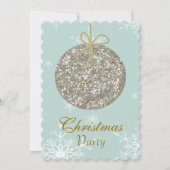 Invitations de Noël avec ornements et flocon de ne (Devant)