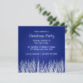 Invitations de Noël Bleu Blanc Invitations (Debout devant)