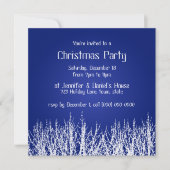 Invitations de Noël Bleu Blanc Invitations (Devant)