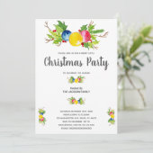 Invitations de Noël bleu jaune rose (Debout devant)