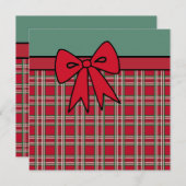 Invitations de Noël Bow (Devant / Derrière)