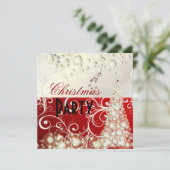 Invitations de Noël, bulles de champagne (Debout devant)