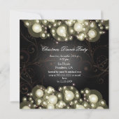 Invitations de Noël, bulles de champagne (Dos)