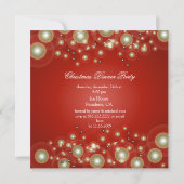 Invitations de Noël, bulles de champagne (Dos)