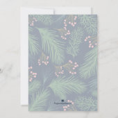 Invitations de Noël chic Berries et Pins (Dos)