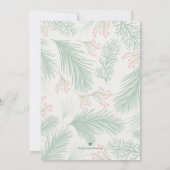 Invitations de Noël chic Berries et Pins (Dos)