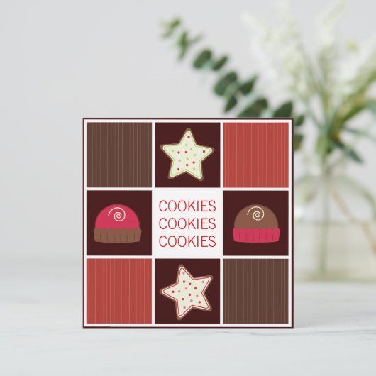 Invitations de Noël Cookie Exchange Party (Debout devant)