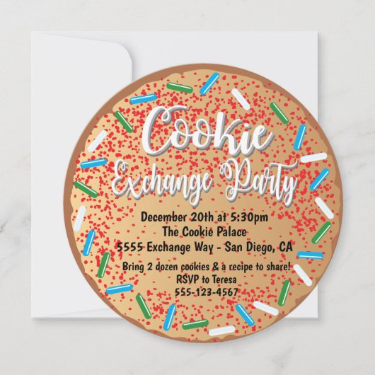Invitations de Noël Cookie Exchange Party (Devant)
