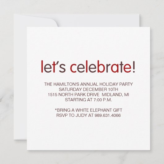 Invitations de Noël Cookie Exchange Party (Dos)