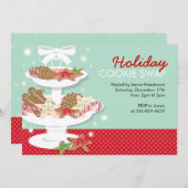 Invitations de Noël Cookie Swap (Devant / Derrière)