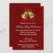 Invitations de Noël de Bells (Devant / Derrière)
