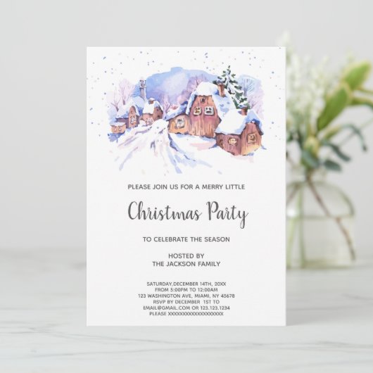 Invitations de Noël de la Maison de neige (Debout devant)