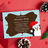 Invitations de Noël de Pingouin de vacances