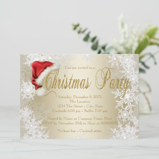 Invitations de Noël de Santa Hat (Debout devant)
