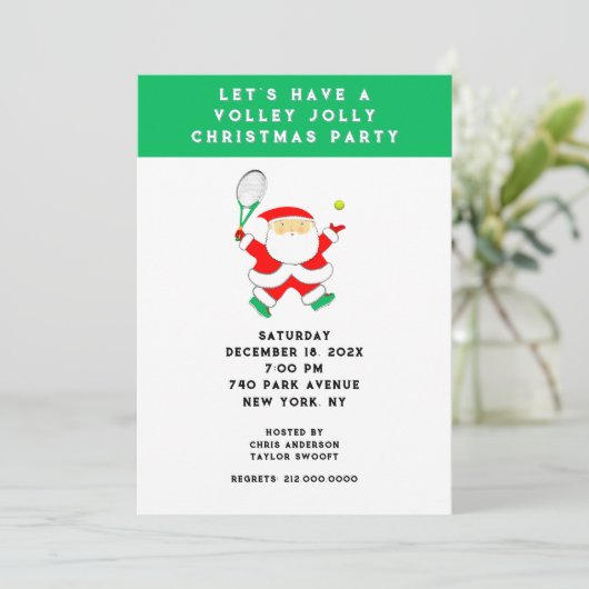 Invitations de Noël de tennis (Debout devant)