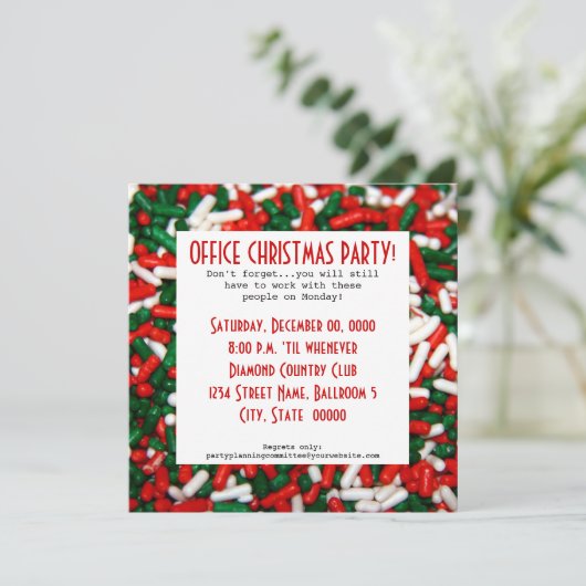 Invitations de Noël du bureau (Debout devant)