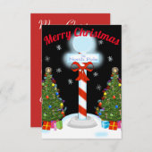 Invitations de Noël du Pôle Nord (Devant / Derrière)