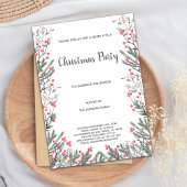 Invitations de Noël en herbe florale