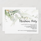 Invitations de Noël Eucalyptus moderne (Devant / Derrière)