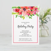 Invitations de Noël Floral (Debout devant)