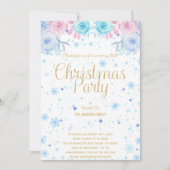 Invitations de Noël florales (Devant)