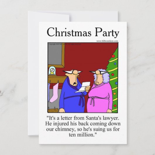 Invitations de Noël Humour (Devant)
