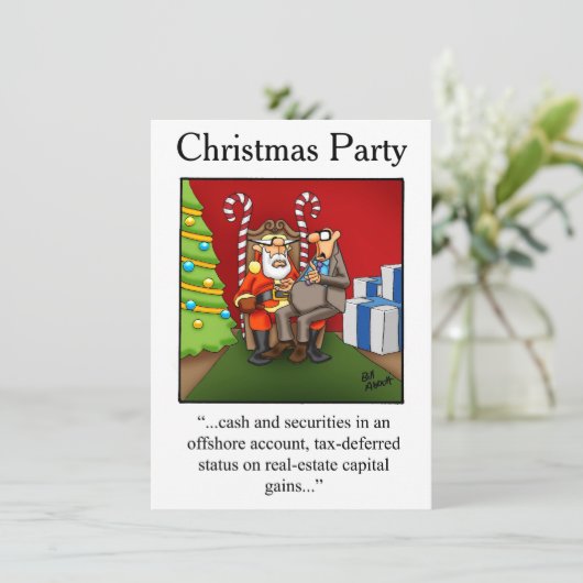 Invitations de Noël Humour (Debout devant)