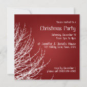 Invitations de Noël Invitations blancs rouges (Devant)