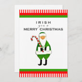 Invitations de Noël irlandaises (Devant / Derrière)