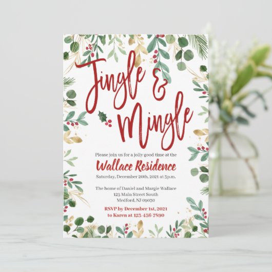 Invitations de Noël Jingle et Mingle (Debout devant)