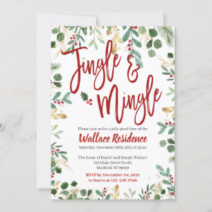 Invitations de Noël Jingle et Mingle