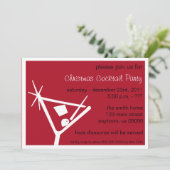 Invitations de Noël Martini Glass (Bourgogne) (Debout devant)