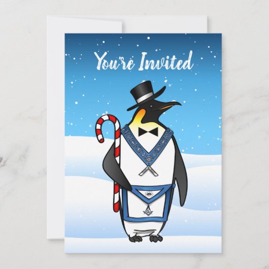Invitations de Noël Masonic Lodge (Devant)
