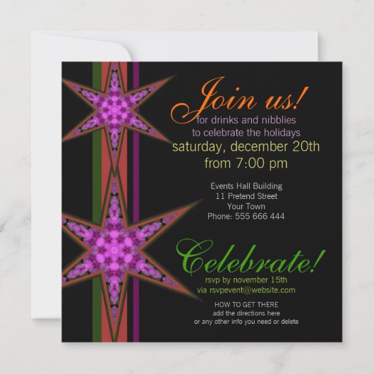 Invitations de Noël Office Star (Dos)