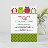 Invitations de Noël Owl Fête (Debout devant)