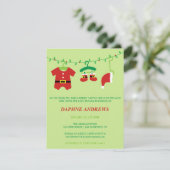 Invitations de Noël Père Noël Baby shower Party (Debout devant)