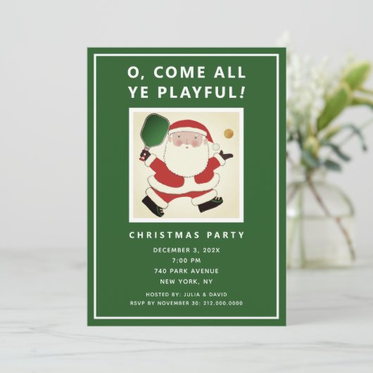 Invitations de Noël Pickleball (Debout devant)