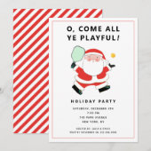 Invitations de Noël Pickleball (Devant / Derrière)